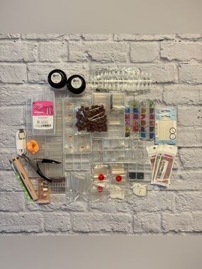 Miscellaneous acrylic, gel-x, manicure nail accessories lot (36 pieces)